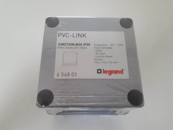 Junction Box Legrand IP55 (656801) 110(H)x110(W)x110(D) Grey