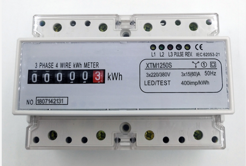 KWH Meter Analog XTM1250SCT 3Phase 4W 380V, CT ../5A, Class 1