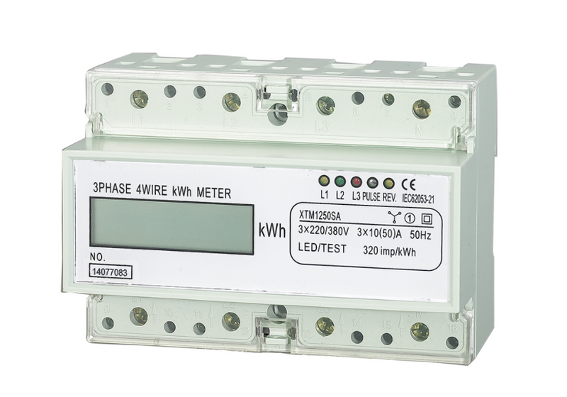 KWH Meter Digital XTM1250SF 3Phase 4W 380V, Direct connection 5(30)A/10(60)A/20(100)A Class 1, Multi/Double Tarif