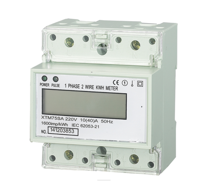 KWH Meter Digital XTM75SA 1Phase 2W 220V, Direct connection 5(30)A/10(60)A/20(100)A Class 1