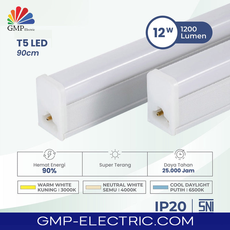 Lampu LED Luxen T5 12W 4000K Neutral White T512PLSNW 90cm