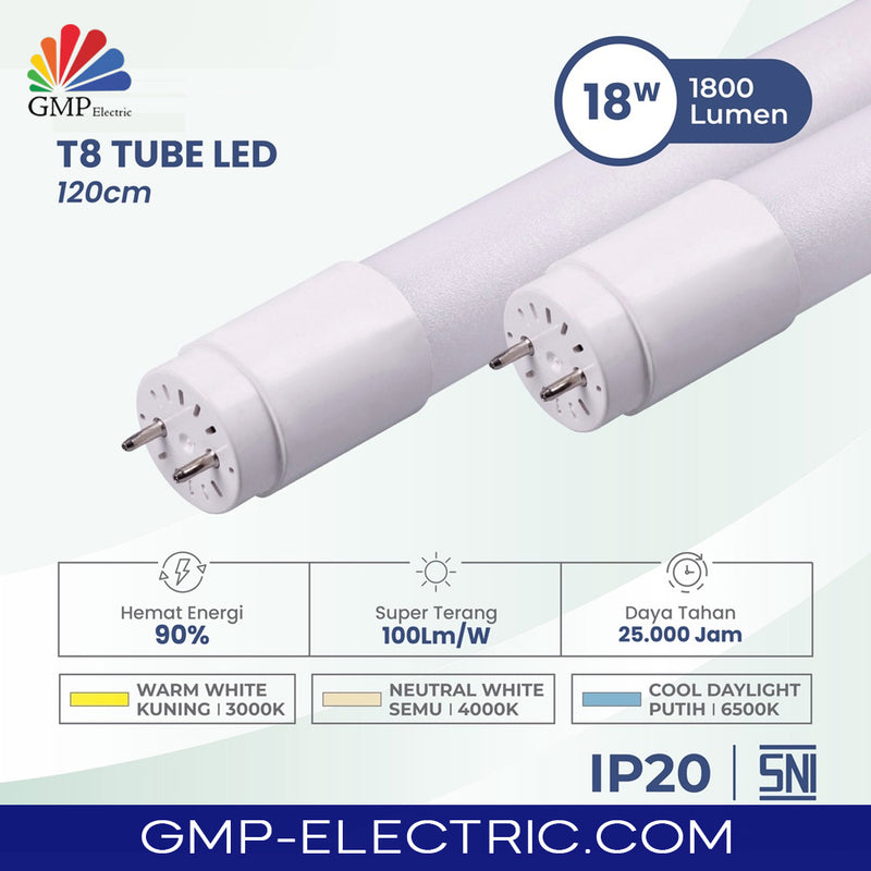 Lampu TL LED Luxen T-8 LED 18W  White
