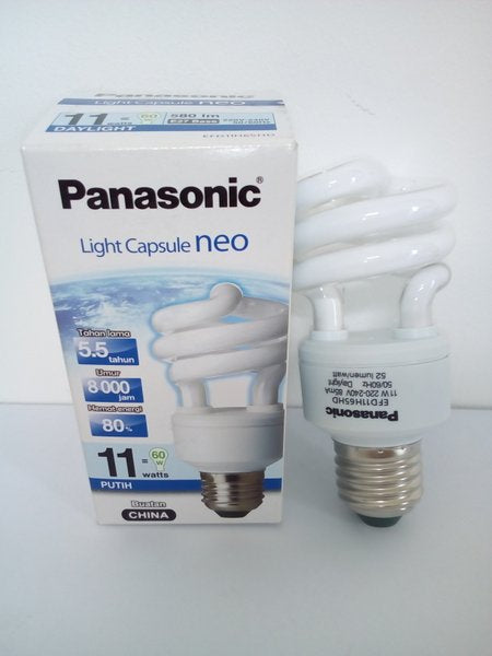 Lampu Hemat Energi Panasonic EFD11H65HD NEO 11W Spiral Cool Day Light