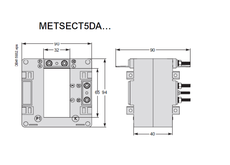 Current Transformer Schneider METSECT5DA150 1500/5A, Class 0.5, Max Busbar 32x65mm