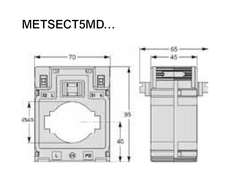 Current Transformer Schneider METSECT5MD050 500/5A, Class 0.5, Max Dia. 40mm