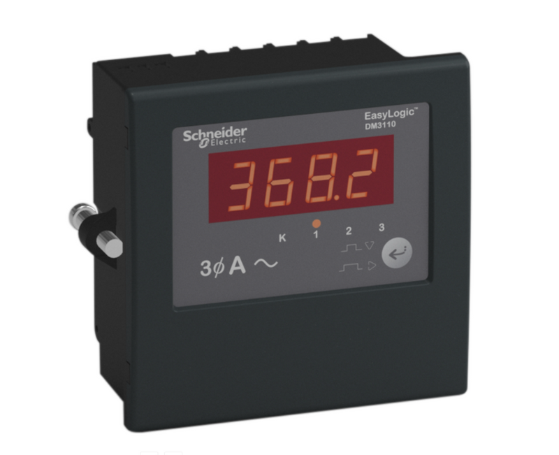 Ampere meter Digital Schneider METSEDM3110 96x96mm 4Digit, 3 Phase, Class 0.5