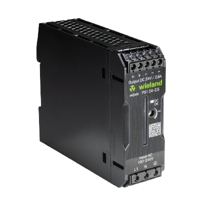 Power Supply Wieland WIPOS PS1 24-2.5 Input 85-264V/90-350VDC Output 24VDC 2.5A (810.6520.0)