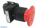 Push Button Emergency Fuji AY22 V2R-01R Mushroom, Push Lock-Turn to Reset 22 mm Red 1 NC