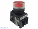 Push Button Lamp Fuji AY22G4L-01E3R Round, Momentary 22 mm 24VDC Red 1 NC