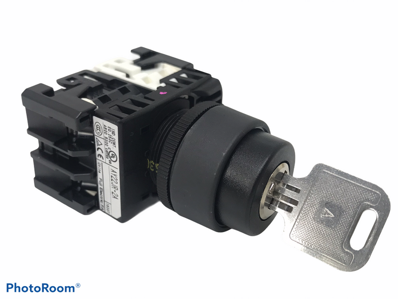 Selector Switch Key Fuji AY22 JR-3A11A Stay Put 3 Posisi 22 mm 1 NO+1NC