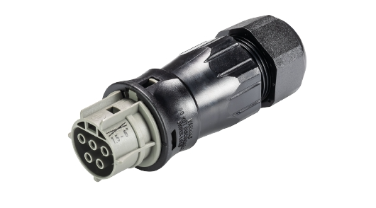 RST Classic 25i5 Connector Female Wieland 5P 32A 250/400V Gray (99.57500.7) 5x6mm