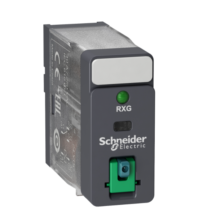 Relay Schneider RXG22BD 24VDC, LED Indicator, 2 C/O 5A 250VAC