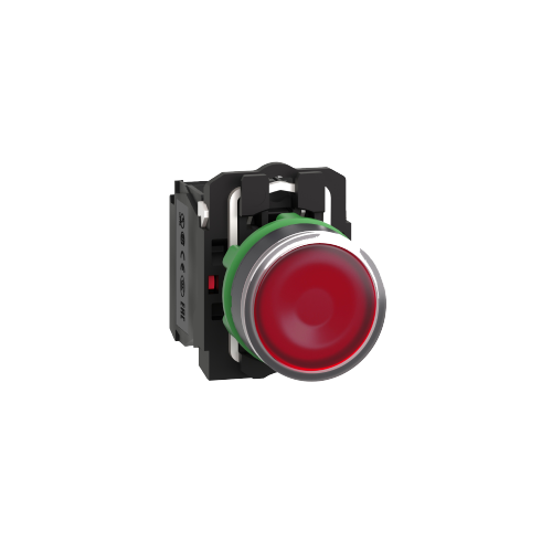 Push Button Lamp Schneider XB5-AW34G5 22 mm Plastic Momentary 110VAC Red 1NO+1NC