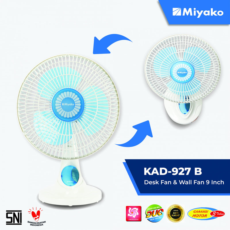 Desk Fan Miyako KAD-927B/P White N/A