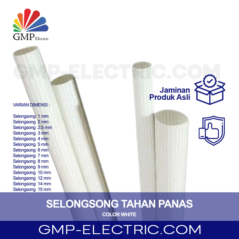 Selongsong Tahan Panas Asbes 8mm White