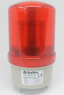 Warning Light 4" Saiko C-1101R 12-24-220VAC/DC, Rotary/Flash/Steady RED