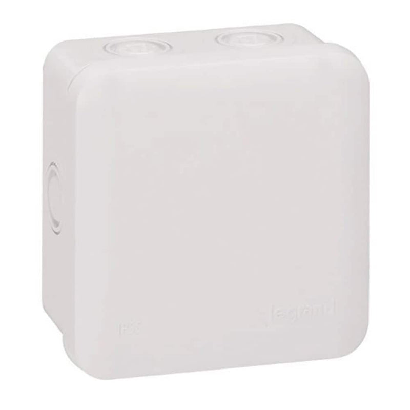 Junction Box Legrand (92014) Plexo 80(H)x80(W)x45(D) Grey Pre-cut ISO Cable Entry IP55-IK08