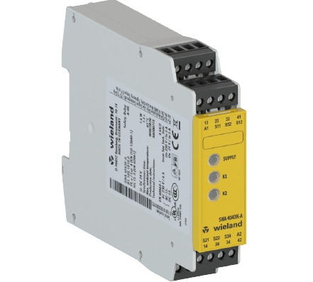 Safety Relay Wieland SNA 4043K-A 24VAC/DC R1.188.1810.0 F/ E-Stop & Safety Gate/light barrier Monitor 3P+1 Signal