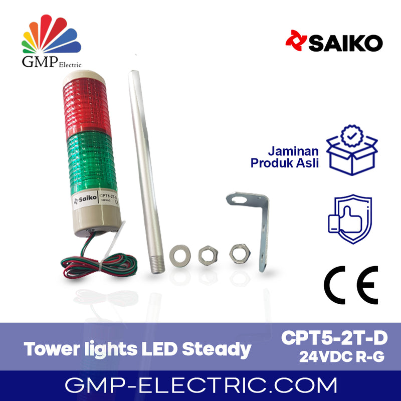 Tower lights LED Saiko Steady CPT5-2T-D 24VDC R-G