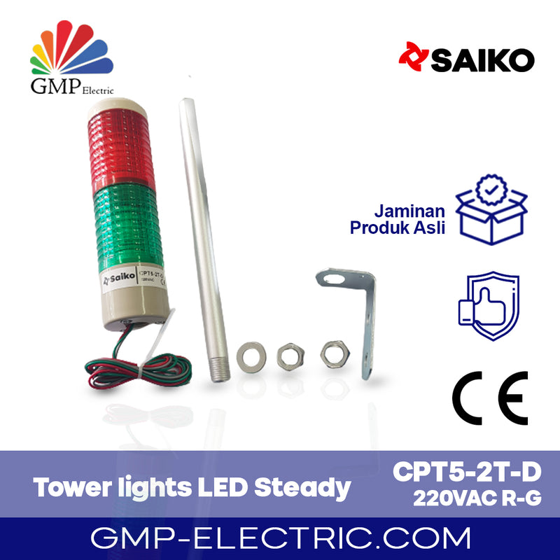 Tower lights LED Saiko Steady CPT5-2T-D 220VAC R-G