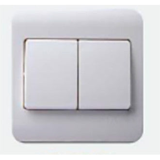 Switch Lampu Simon 39+ Series 2 Gang 1 Way White NA