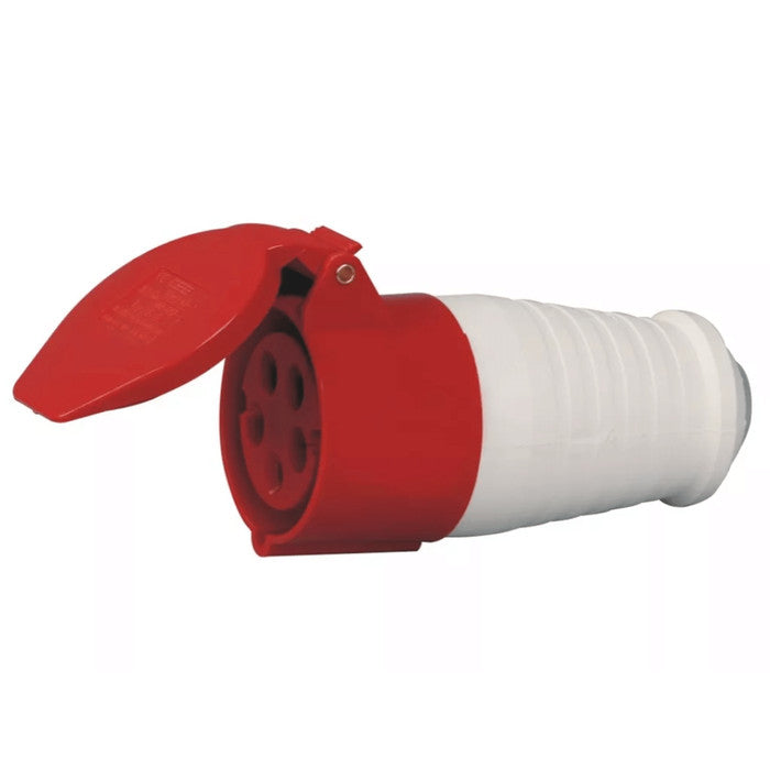 Mobile Socket CEE 214 4x16A Red/White IP44