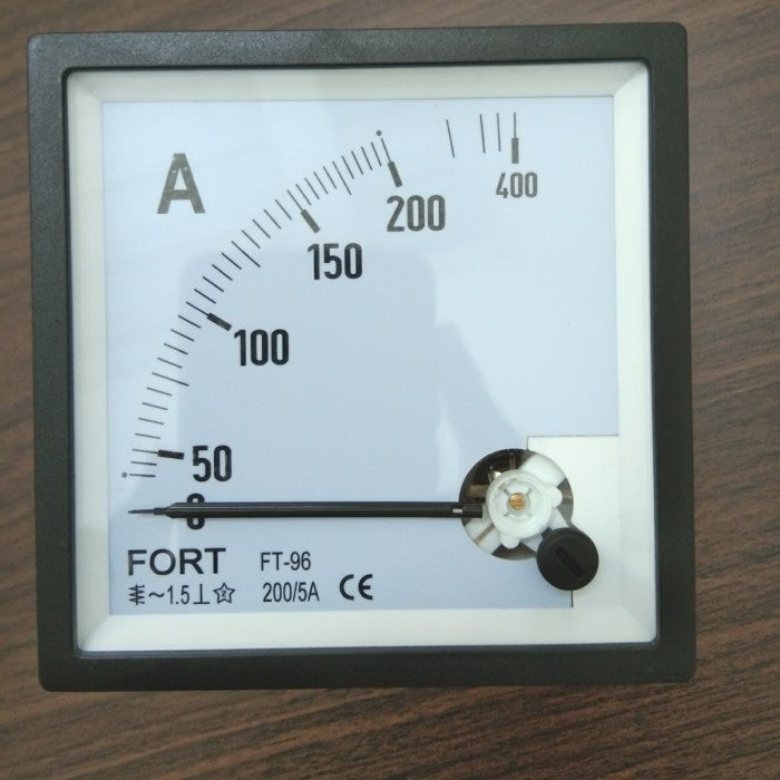 Ampere Meter Fort 96x96 mm 150/5A Via CT