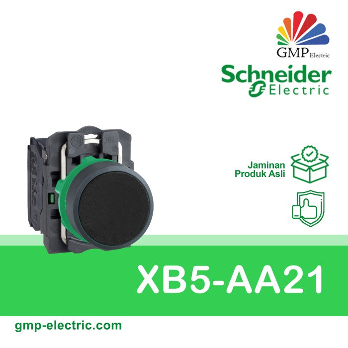 Push Button Switch Schneider XB5-AA21 22 mm Plastic Momentary Black 1NO