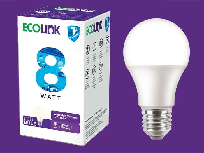 Lampu LED Bulb Ecolink- 8W E-27 White (6500K)