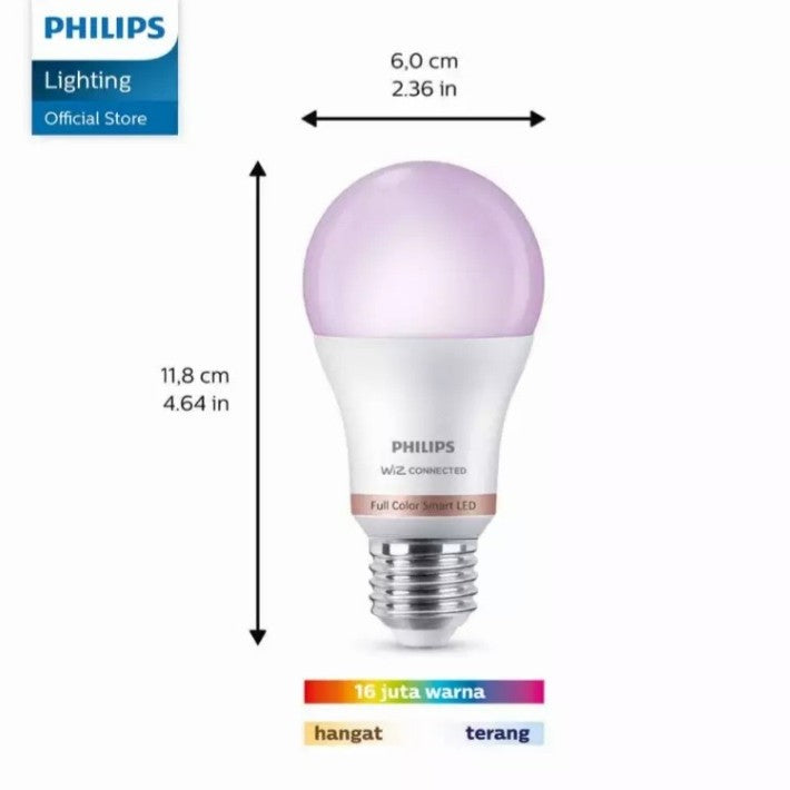 WiFi LED Bulb Color Philips E-27 9W 16juta warna ECER