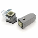 Kabel Connector WAIN Han B 8pin Male+Female+Housing OB+Hood lubang Samping (Komplit) Grey