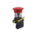 Push Button Switch Fort LAY4-BS542 Mushroom 22mm Push Lock Turn to Reset Red 1NC Metal