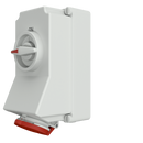 CEE Mennekes Wall Mounted,switched 5x16A Red/White with duo interlock IP44 (K)5103A