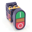 Double Push Button ON+OFF dia 22/25 1NO 1NC FORT SCB-250 Red,green