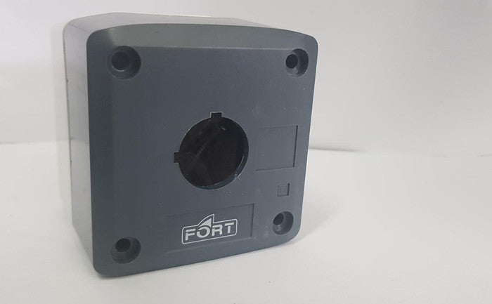 Box Push Button Fort PVC 1 Lubang 22 mm Grey-White
