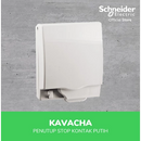 Cover Stop Kontak Schneider Kavacha E223R_WE Putih