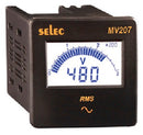 Digital Volt Meter Selec MV307 50-480VAC 96x96 LCD 1P/2W Bar graph