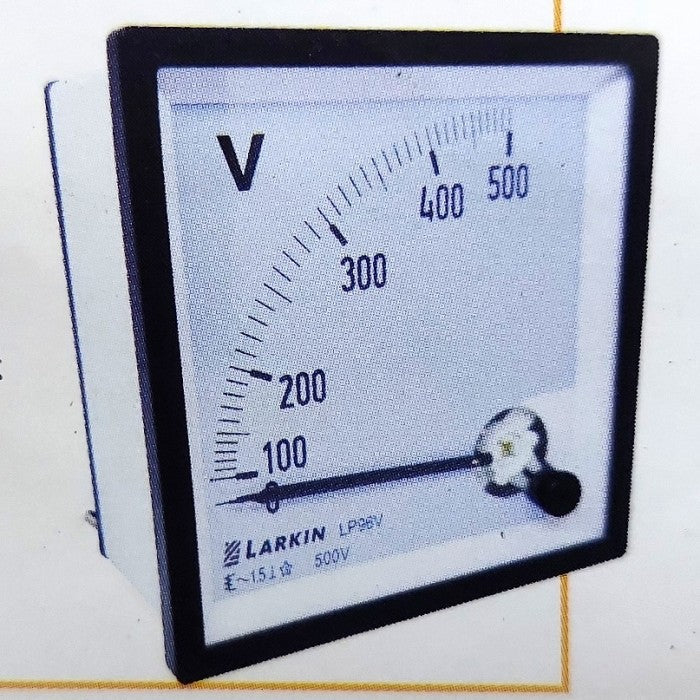 Voltmeter Analog Larkin 96x96mm LP96V 0-500VAC, Class 1.5