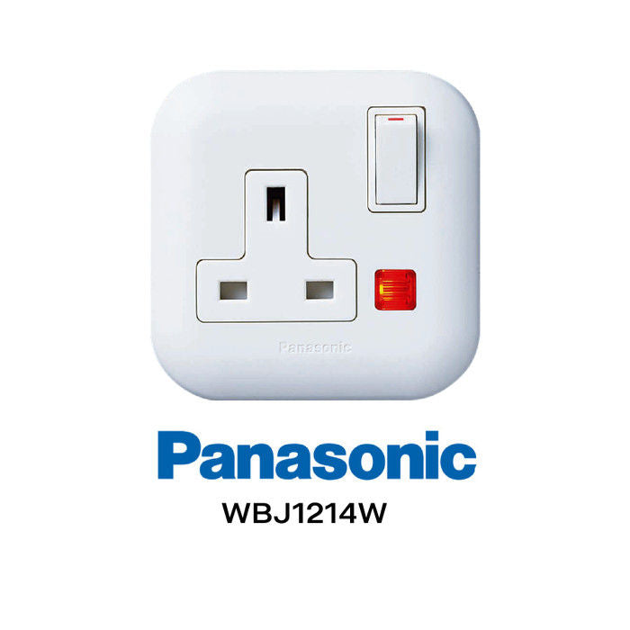 Stop Kontak Panasonic WBJ-121-4W 3 Pin+Steker+OB Dus Wide Series White