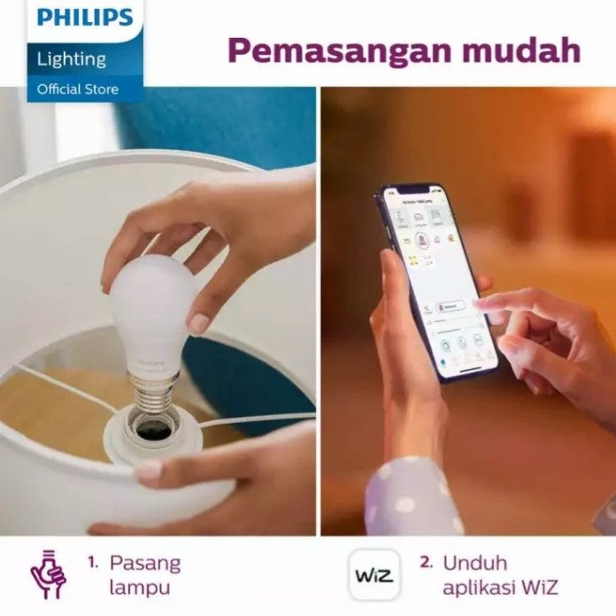 WiFi LED Bulb Color Philips E-27 9W 16juta warna ECER