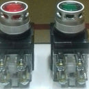 Illuminated Push Button Hanyoung Flush,CR-254-24 Momentary 24V 25 mm Red 1NO+1NC