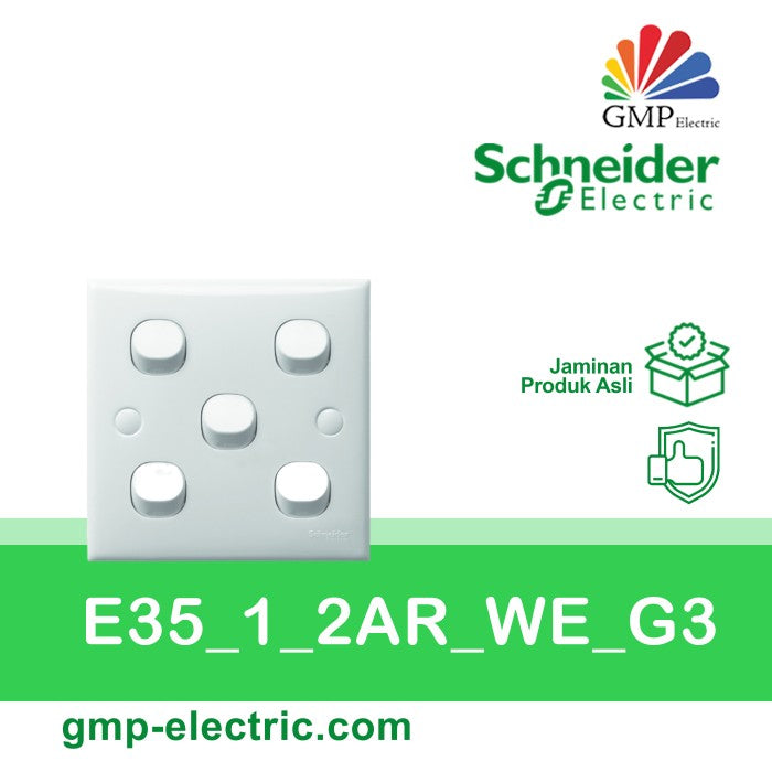 Saklar 5G 1W Schneider Classic (Clipsal) E35_1_2AR_WE_G3