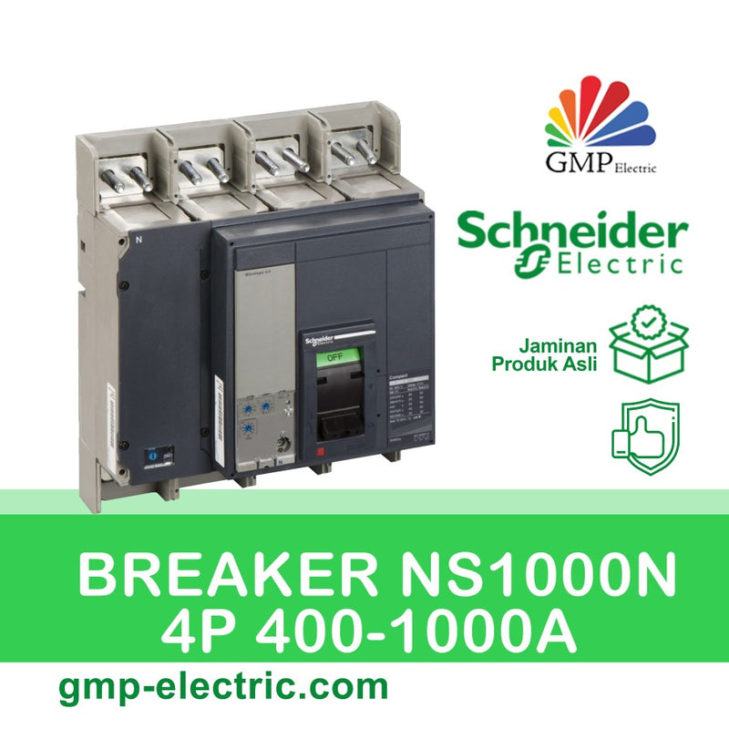 Breaker Schneider NS1000N 4P 400-1000A 50kA + Motor (33475E)