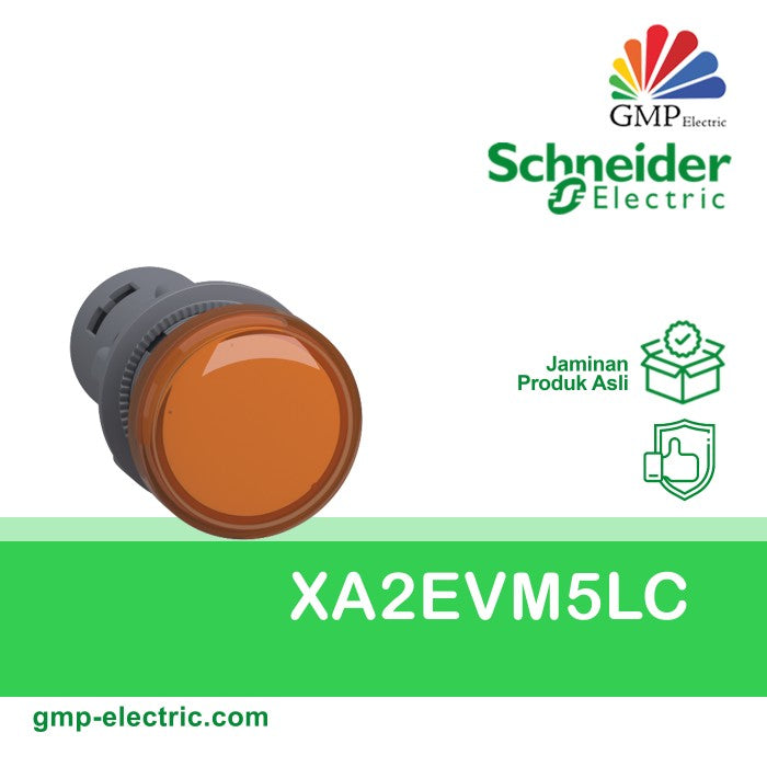 Pilot Lamp Schneider XA2EVM5LC 22 mm Plastic 220VAC Amber