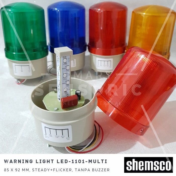 Rotary Warning Light Shemsco LED-1101R 12-24-220V