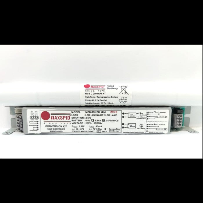 Emergency Battery Pact Maxspid MEM/M/136 Mini