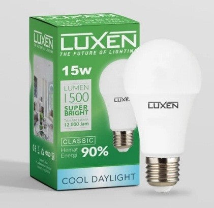 Lampu LED Bulb Luxen Classic 15W CDL 150-240V 100LM/W 6500K