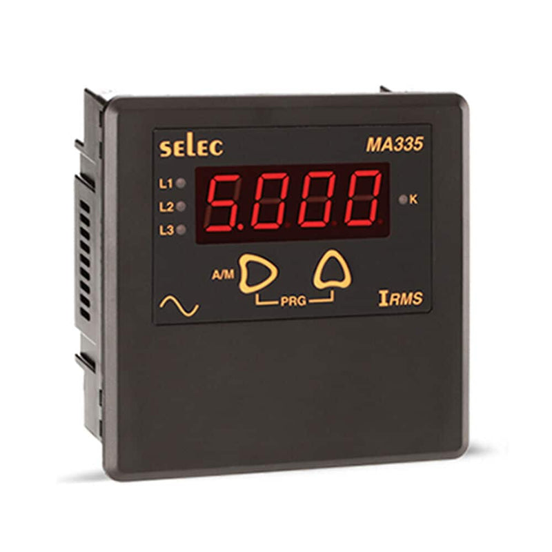 Digital Ampere Meter Selec MA3301../5A 96x96 3P/4W Bar Graph