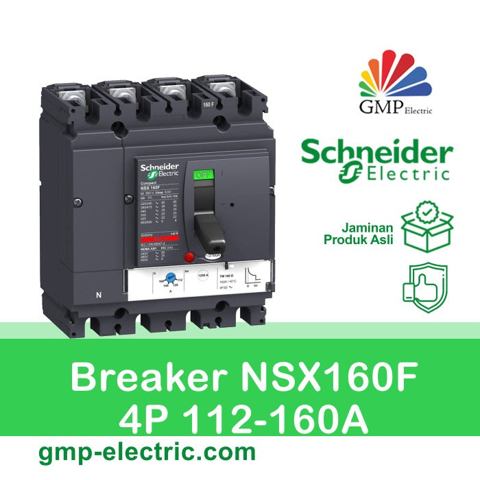 Breaker Schneider NSX160F 4P/3T 160A 4P 112-160A 36kA (LV430640)