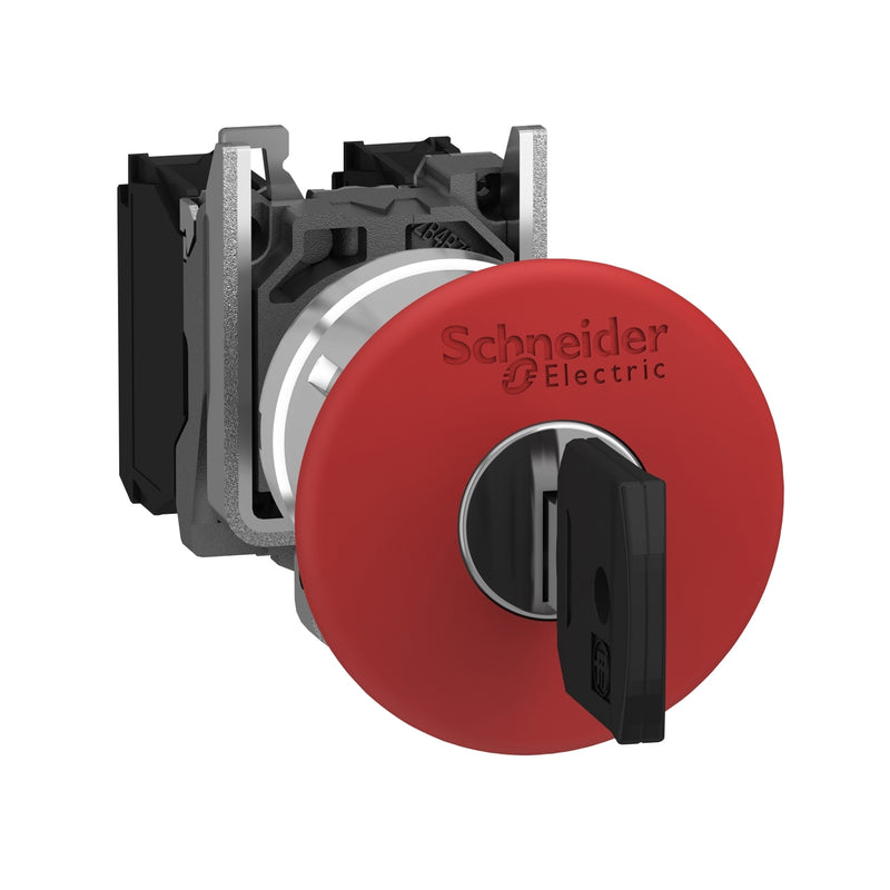 Push Button Switch Schneider XB4-BS9442 22 mm Metal Mushroom Alternate Red 1NC